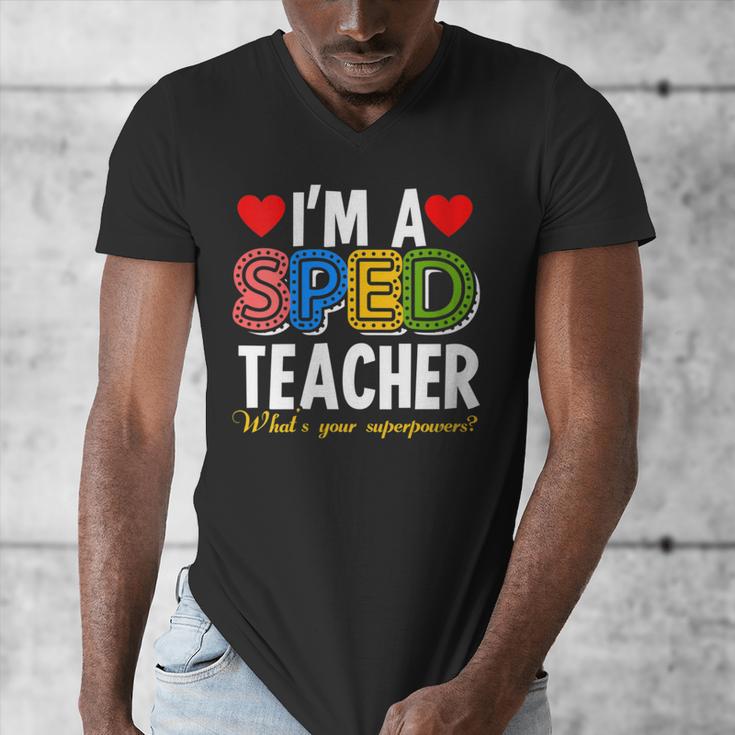 I'm A SPED Teacher Special Education Teacher Men's V-Neck T-Shirt, funny design I'm A SPED Teacher Special Education Teacher Men's V-Neck T-Shirt, funny design