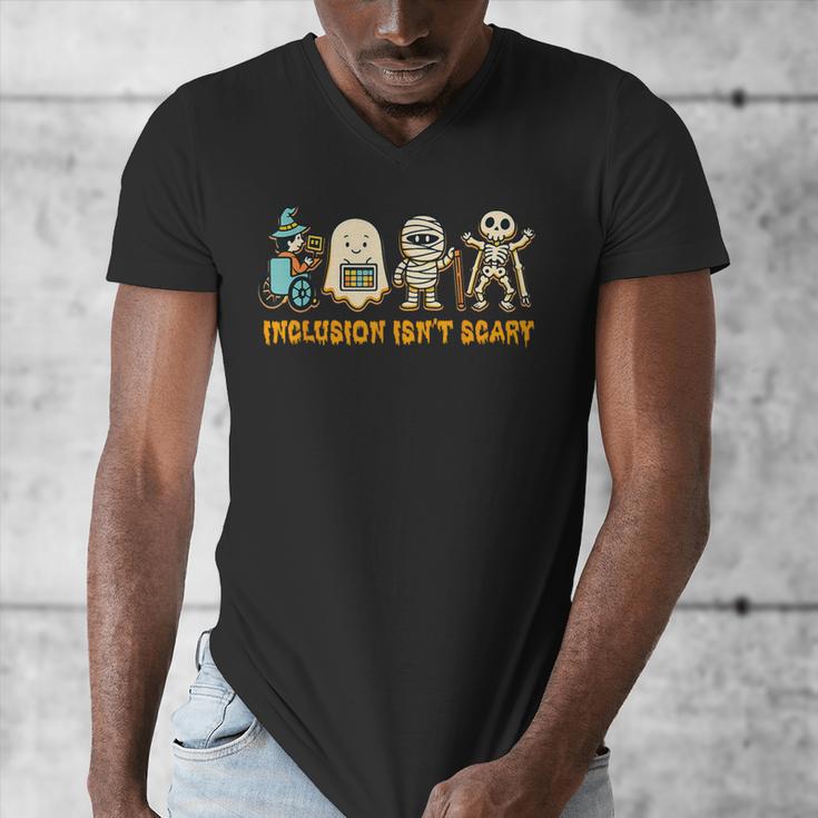 Inclusion Isn't Scary Halloween Sped Teacher Women Men Men's V-Neck T-Shirt, funny design Inclusion Isn't Scary Halloween Sped Teacher Women Men Men's V-Neck T-Shirt, funny design