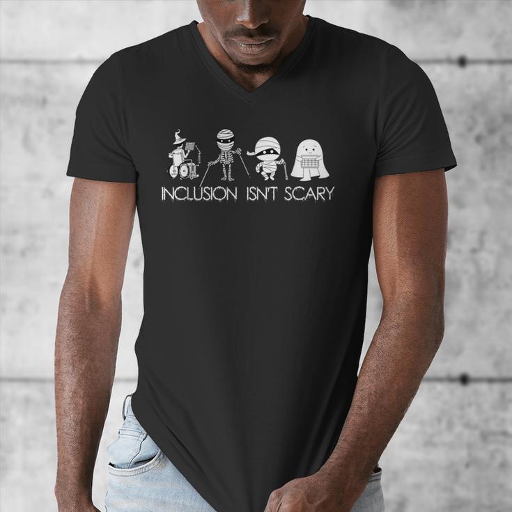 Inclusion Isn't Scary Slp Halloween Sped Teacher Ghost Mummy Men's V-Neck T-Shirt, funny design Inclusion Isn't Scary Slp Halloween Sped Teacher Ghost Mummy Men's V-Neck T-Shirt, funny design