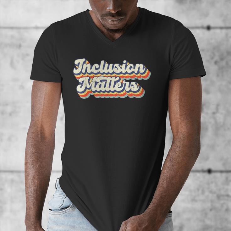 Inclusion Matters Special Education Sped Teacher Vintage Men's V-Neck T-Shirt, funny design