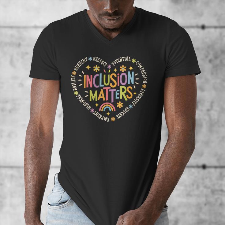 Inclusion Matters Special Education Teacher Autism Awareness Men's V-Neck T-Shirt, funny design Inclusion Matters Special Education Teacher Autism Awareness Men's V-Neck T-Shirt, funny design