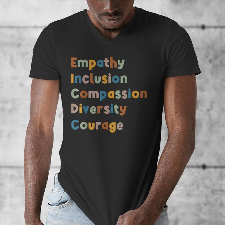 Inclusive Teacher Diversity Inclusion Empathy Teacher Team Men's V-Neck T-Shirt, funny design