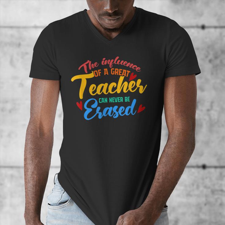 The Influence Of Great Teacher Can Never Be Erased School For Men Women Men's V-Neck T-Shirt, funny design The Influence Of Great Teacher Can Never Be Erased School For Men Women Men's V-Neck T-Shirt, funny design