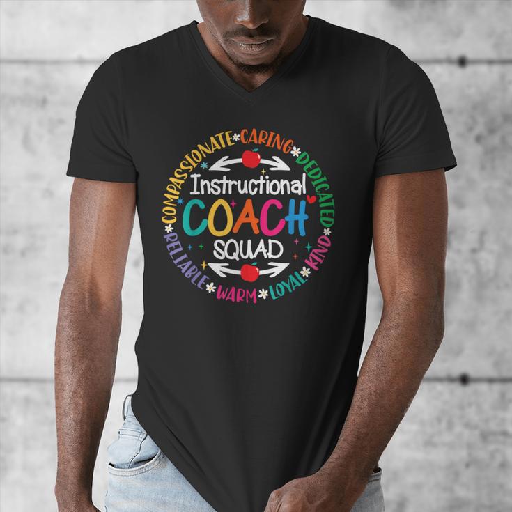 Instructional Coach Squad Teacher Assistant Support Team Men's V-Neck T-Shirt, funny design