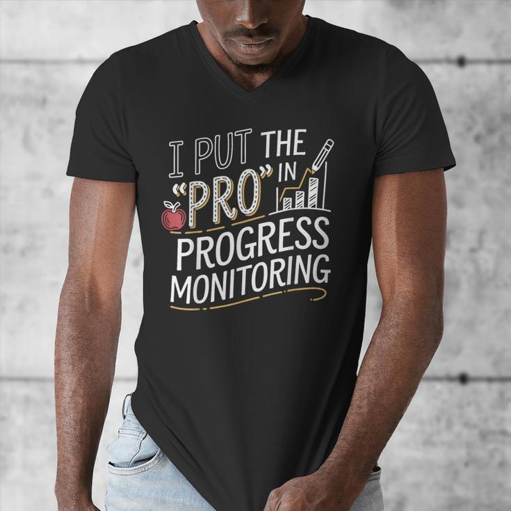 Intervention Teacher Progress Monitoring Intervention Men's V-Neck T-Shirt, funny design Intervention Teacher Progress Monitoring Intervention Men's V-Neck T-Shirt, funny design