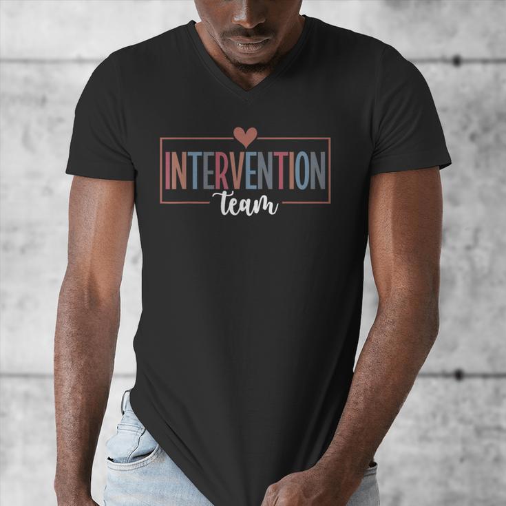 Intervention Team Best Intervention Teacher Squad Men's V-Neck T-Shirt, funny design