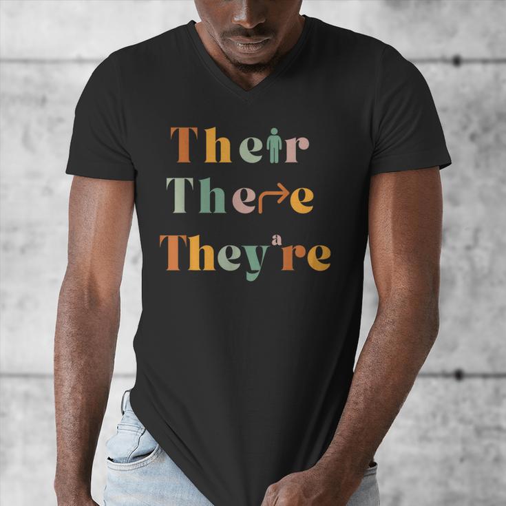 Their There They'Re English Teacher Gramma Police Joke Men's V-Neck T-Shirt, English Teacher Gifts, funny design Their There They'Re English Teacher Gramma Police Joke Men's V-Neck T-Shirt, English Teacher Gifts, funny design