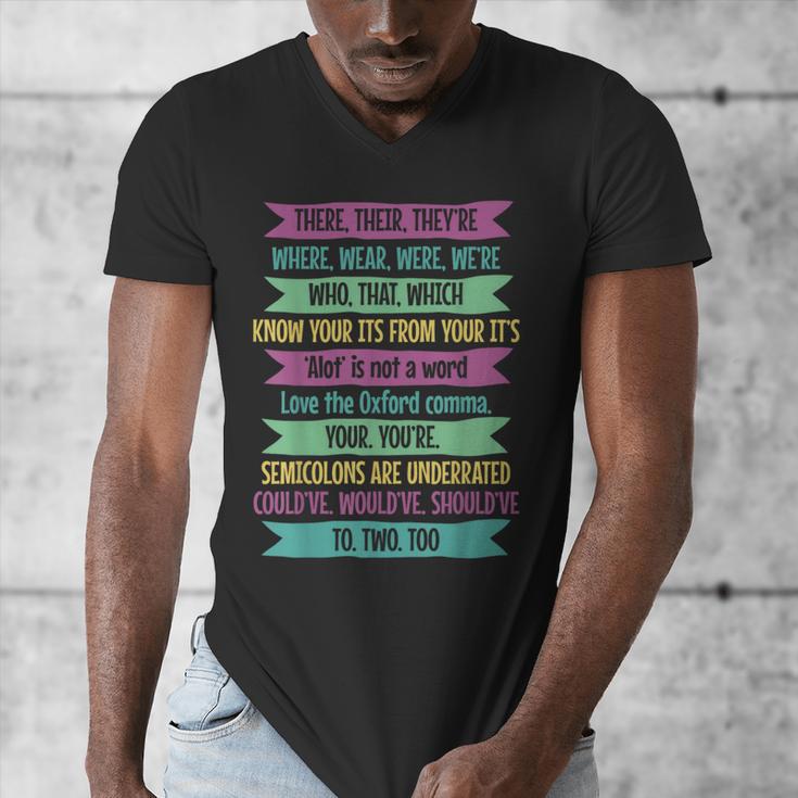 Their There And They'Re English Teacher Men Women Men's V-Neck T-Shirt, English Teacher Gifts, funny design Their There And They'Re English Teacher Men Women Men's V-Neck T-Shirt, English Teacher Gifts, funny design