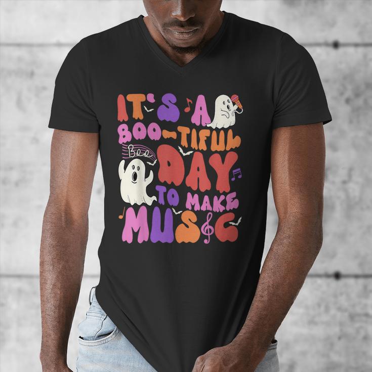 It's a Bootiful Day To Make Music Halloween Music Teacher Men's V-Neck T-Shirt, funny design It's a Bootiful Day To Make Music Halloween Music Teacher Men's V-Neck T-Shirt, funny design