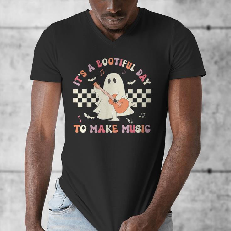 It's A Bootiful Day To Make Music Teacher Musician Halloween For Men Women Kids Men's V-Neck T-Shirt, funny design