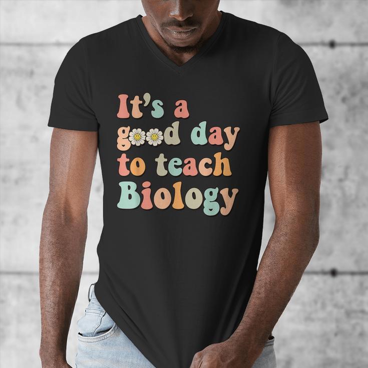 It's A Good Day To Teach Biology Biology Teacher Men's V-Neck T-Shirt, funny design