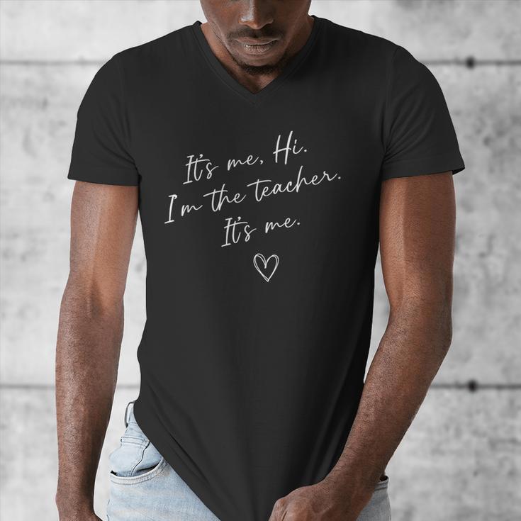 It's Me Hi I'm The Teacher It's Me Teacher Men Women Men's V-Neck T-Shirt, funny design It's Me Hi I'm The Teacher It's Me Teacher Men Women Men's V-Neck T-Shirt, funny design