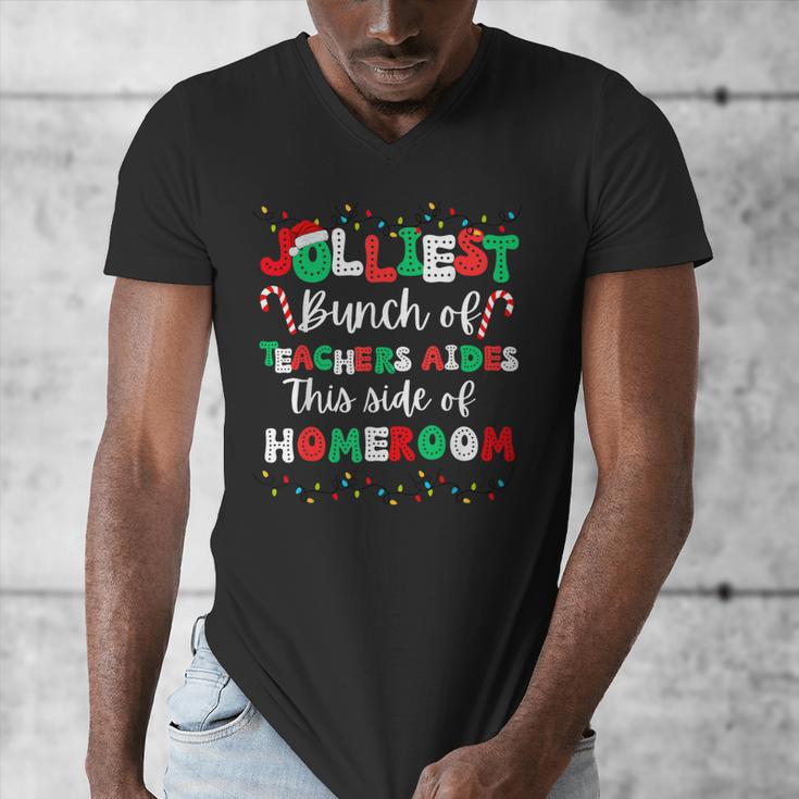 Jolliest Bunch Of Teachers Aides This Side Of Homeroom Men's V-Neck T-Shirt, funny design Jolliest Bunch Of Teachers Aides This Side Of Homeroom Men's V-Neck T-Shirt, funny design