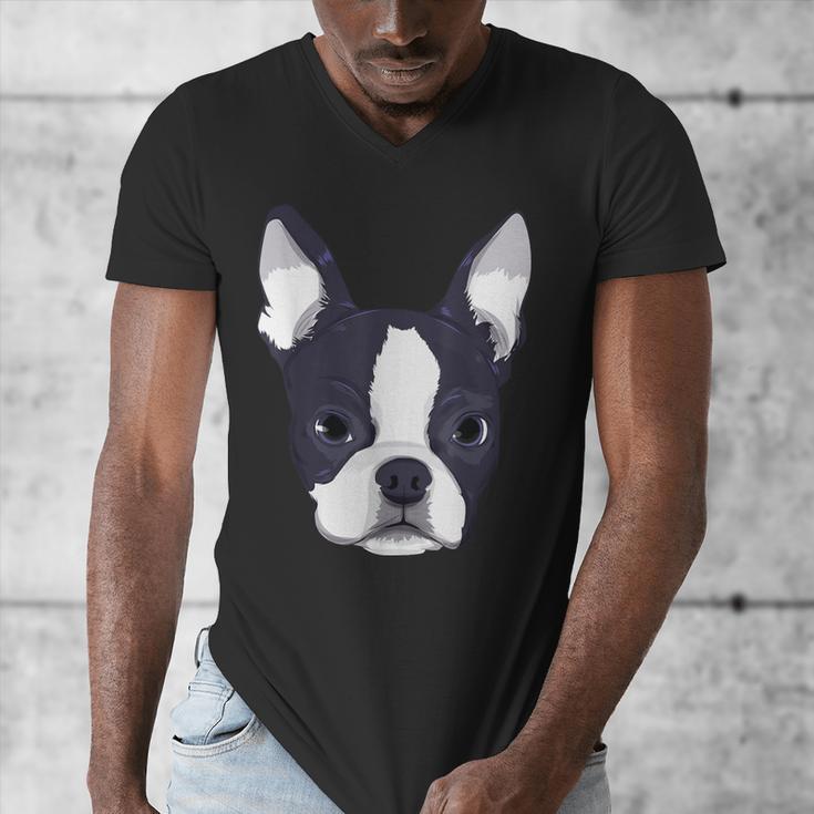 Kids Boston Terrier Dog For Women And Girls Men's V-Neck T-Shirt, funny design