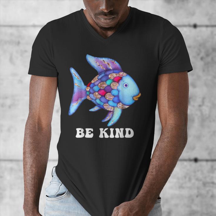 Be Kind Rainbow Fish Teacher Life Teaching Back To School Men's V-Neck T-Shirt, funny design Be Kind Rainbow Fish Teacher Life Teaching Back To School Men's V-Neck T-Shirt, funny design