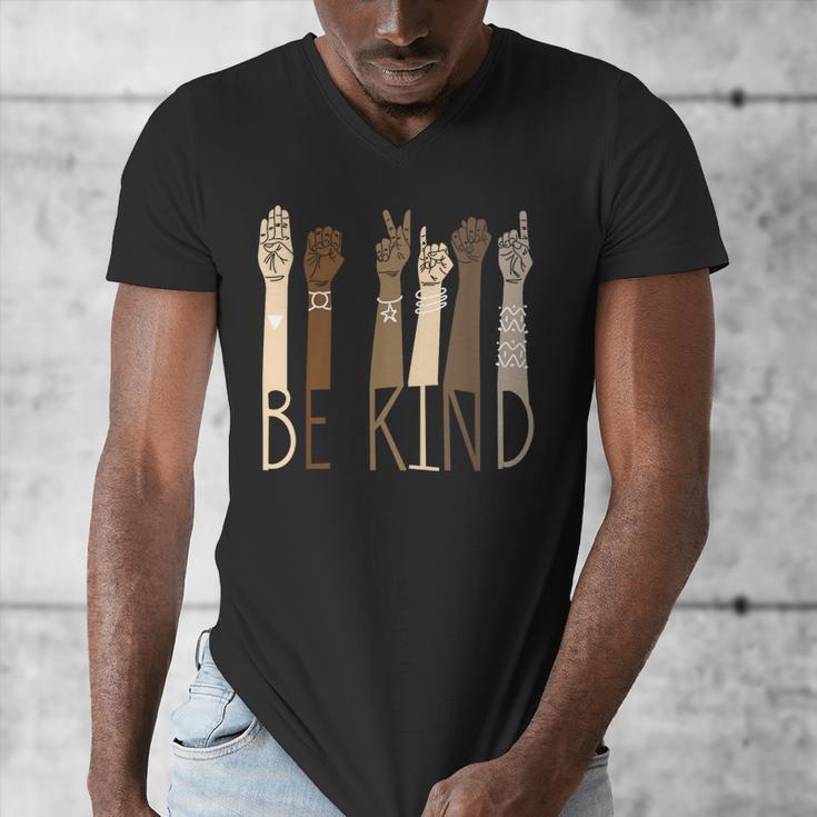 Be Kind Sign Language Hand Talking Teachers Interpreter ASL Men Women Men's V-Neck T-Shirt, funny design Be Kind Sign Language Hand Talking Teachers Interpreter ASL Men Women Men's V-Neck T-Shirt, funny design