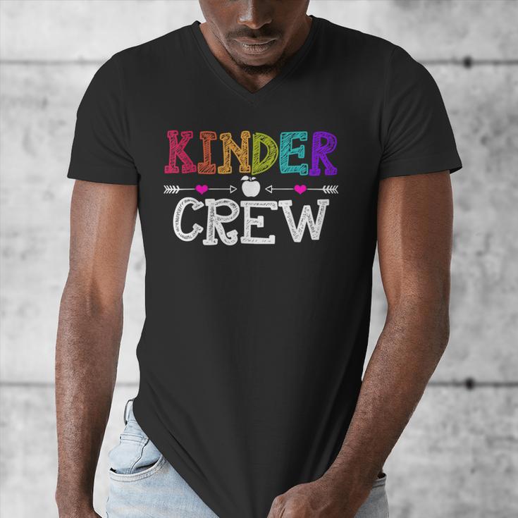 Kinder Crew Kindergarten Teacher 1st Day Of School Men's V-Neck T-Shirt, funny design Kinder Crew Kindergarten Teacher 1st Day Of School Men's V-Neck T-Shirt, funny design