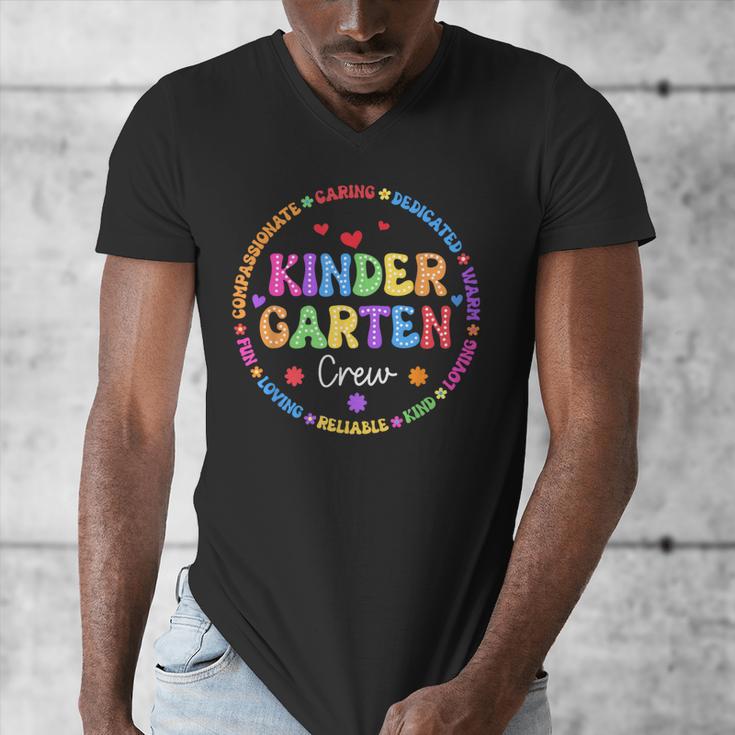 Kindergarten Crew Funy Back To School Teachers Kids Students Men's V-Neck T-Shirt, funny design
