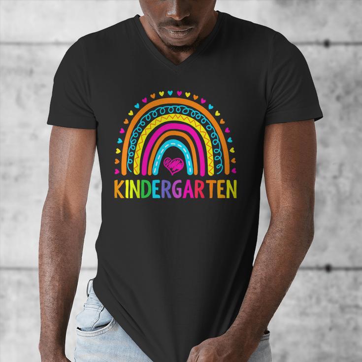 Kindergarten Rainbow Girls Boys Teacher First Day Of School Men's V-Neck T-Shirt, funny design