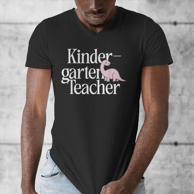 Kindergarten Teacher Dinosaur Back To School Men's V-Neck T-Shirt, funny design Kindergarten Teacher Dinosaur Back To School Men's V-Neck T-Shirt, funny design