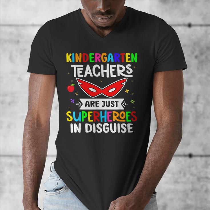 Kindergarten Teachers Are Just Superheroes In Disguise Men's V-Neck T-Shirt, funny design