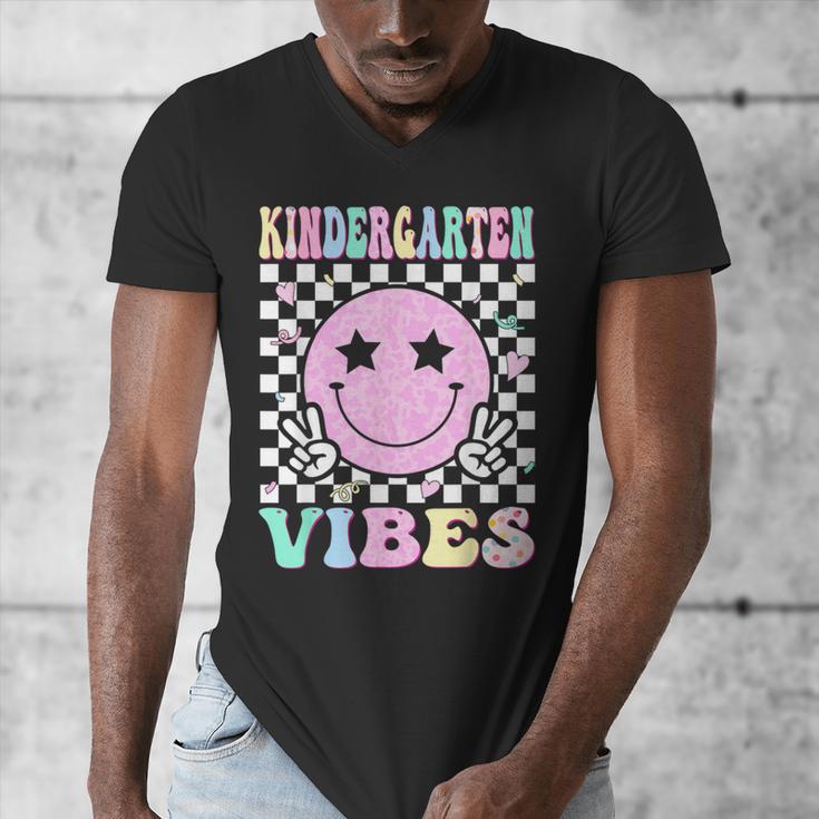 Kindergarten Vibes First Day Of School Kindergarten Teacher Men's V-Neck T-Shirt, funny design Kindergarten Vibes First Day Of School Kindergarten Teacher Men's V-Neck T-Shirt, funny design
