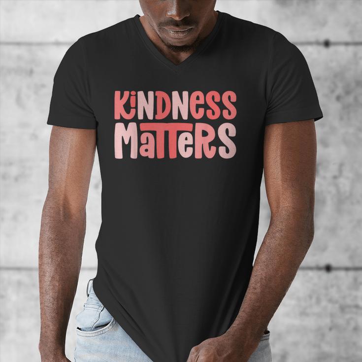 Kindness Matters Anti Bullying Shirts Teacher Child Men's V-Neck T-Shirt, funny design