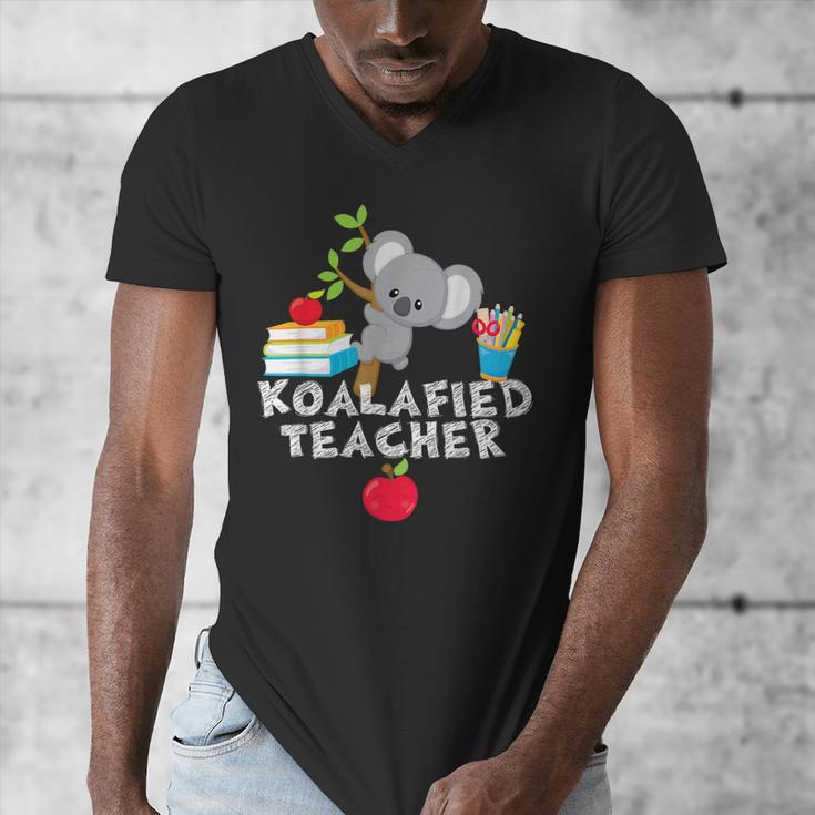 Koalafied Teacher Proud School Teacher Koala Cute T-Shirt Men's V-Neck T-Shirt, funny design Koalafied Teacher Proud School Teacher Koala Cute T-Shirt Men's V-Neck T-Shirt, funny design