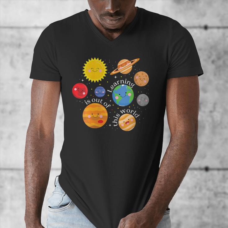 Learning Is Out Of This World Science Teacher Planets Men's V-Neck T-Shirt, Science Teacher Gifts, funny design Learning Is Out Of This World Science Teacher Planets Men's V-Neck T-Shirt, Science Teacher Gifts, funny design