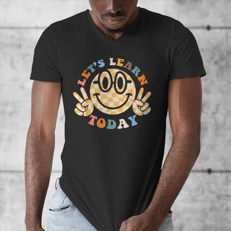 Let's Learn Today First Day Of School For Teacher Student Men's V-Neck T-Shirt, funny design Let's Learn Today First Day Of School For Teacher Student Men's V-Neck T-Shirt, funny design