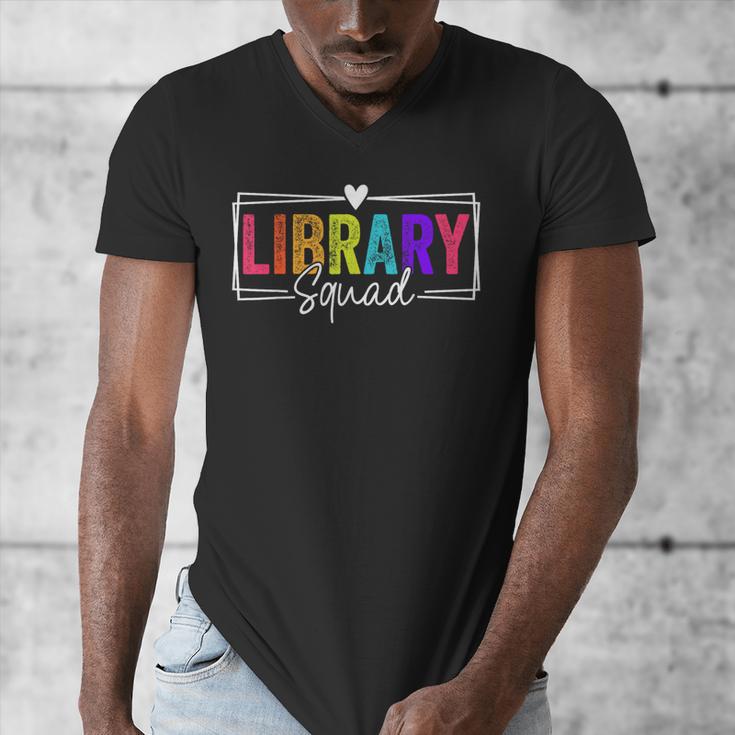 Library Squad Team Librarian Teacher Book Lover Men's V-Neck T-Shirt, funny design Library Squad Team Librarian Teacher Book Lover Men's V-Neck T-Shirt, funny design