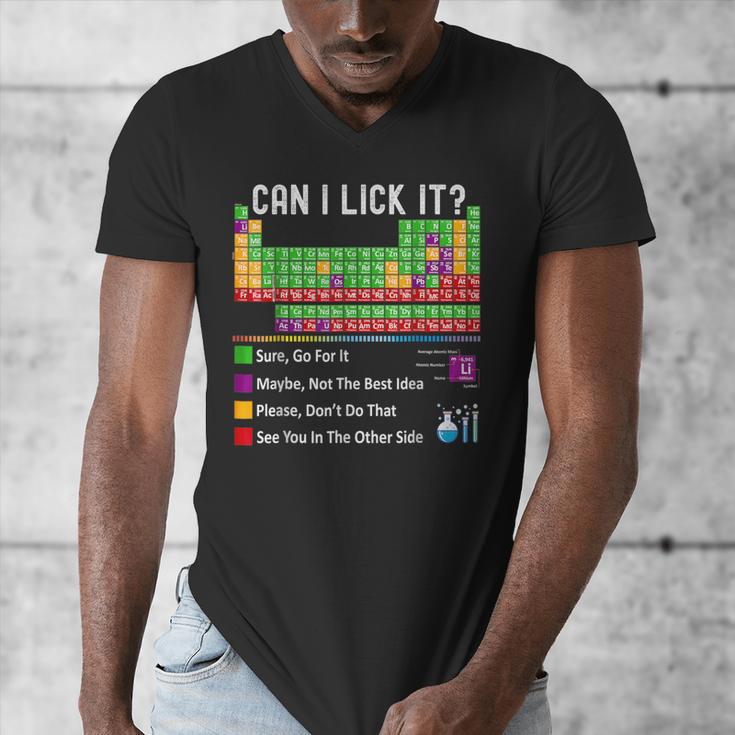 Can I Lick It Periodic Table Chart Science Teacher Cool Meme Men's V-Neck T-Shirt, Science Teacher Gifts, funny design