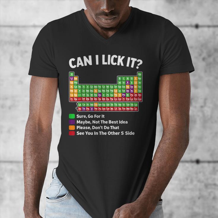 Can I Lick It Periodic Table Shirt Science Chemistry Teacher Men's V-Neck T-Shirt, Science Teacher Gifts, funny design
