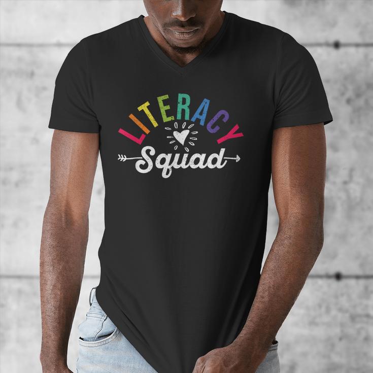 Literacy Squad Reading Teacher Interventionist Specialist Men's V-Neck T-Shirt, funny design Literacy Squad Reading Teacher Interventionist Specialist Men's V-Neck T-Shirt, funny design