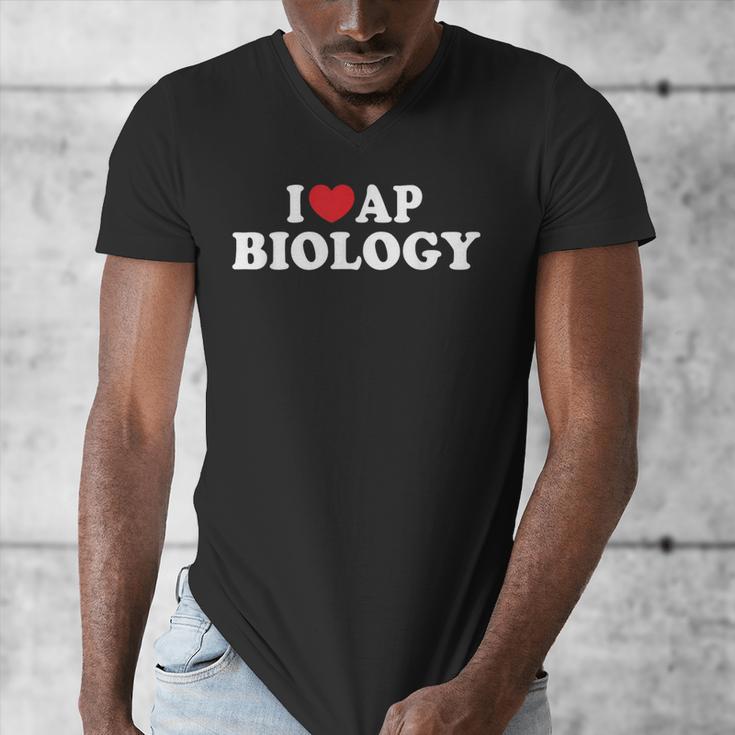 I Love AP Biology I Heart AP Biology Teachers Students For Men Women Kids Men's V-Neck T-Shirt, funny design