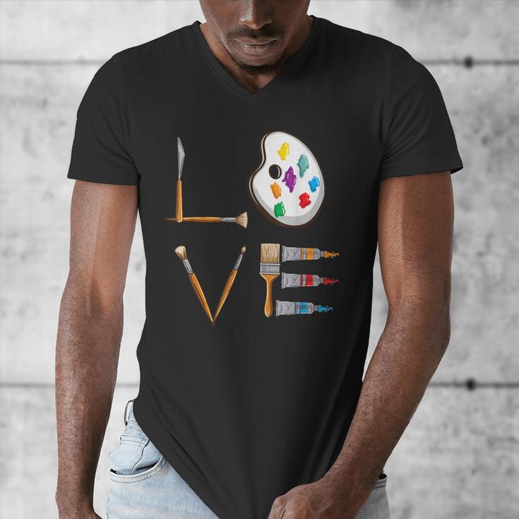 Love Art For Artist Art Teacher Men's V-Neck T-Shirt, funny design Love Art For Artist Art Teacher Men's V-Neck T-Shirt, funny design