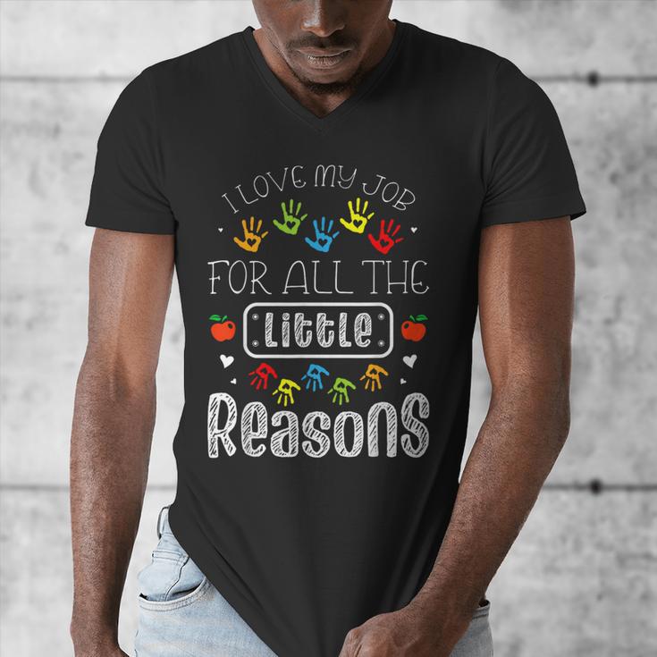 I Love My Job For All The Little Reasons Kid Daycare Teacher Men's V-Neck T-Shirt, funny design I Love My Job For All The Little Reasons Kid Daycare Teacher Men's V-Neck T-Shirt, funny design