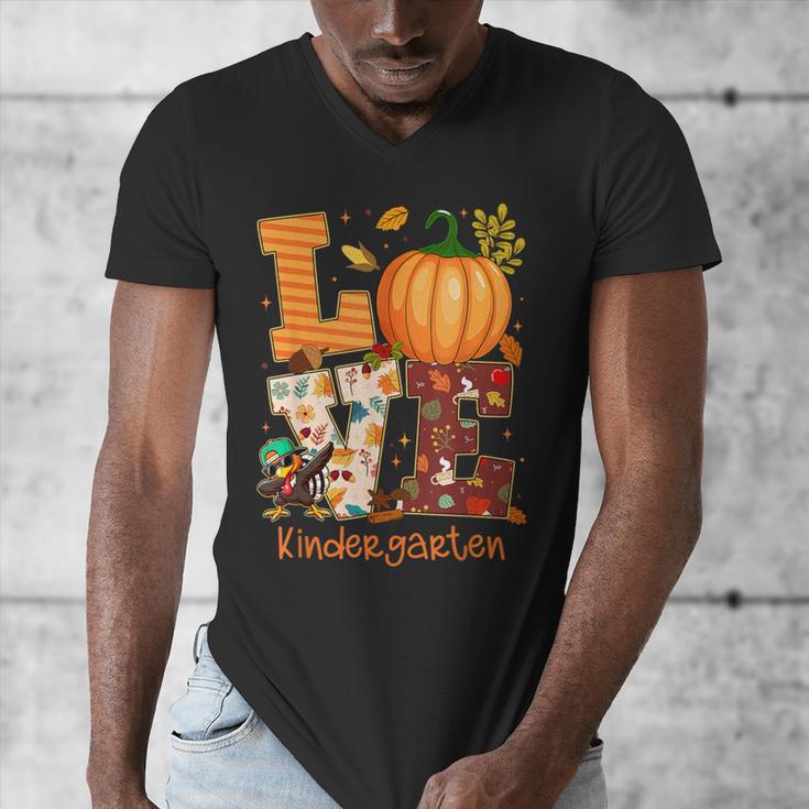 Love Kindergarten Teacher Turkey Thanksgiving Autumn Fall Men's V-Neck T-Shirt, funny design Love Kindergarten Teacher Turkey Thanksgiving Autumn Fall Men's V-Neck T-Shirt, funny design