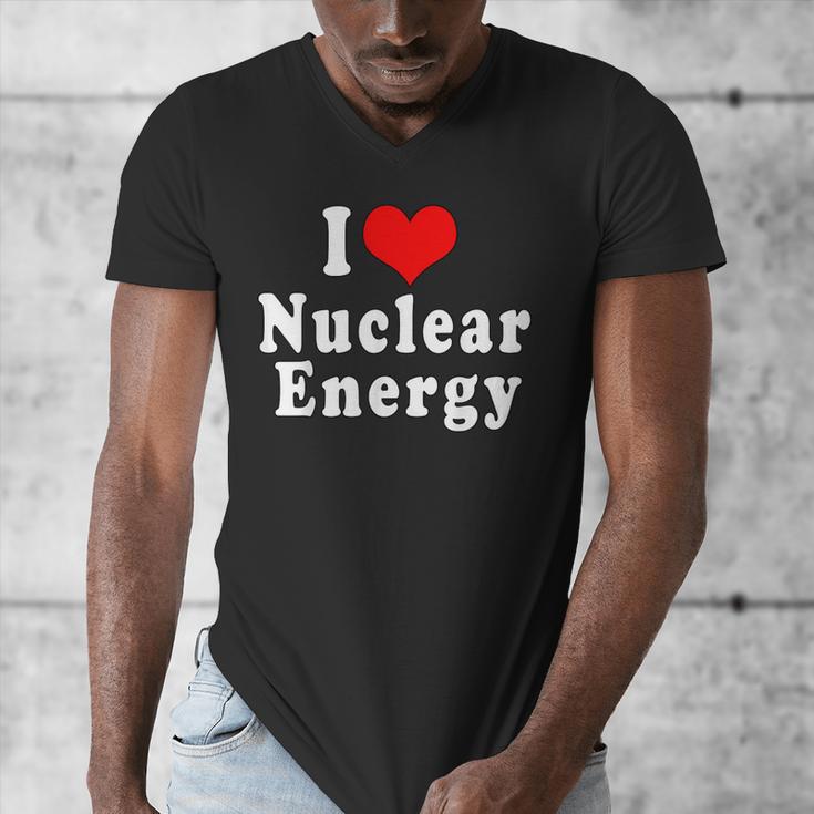 I Love Nuclear Energy School Teacher Men's V-Neck T-Shirt, funny design