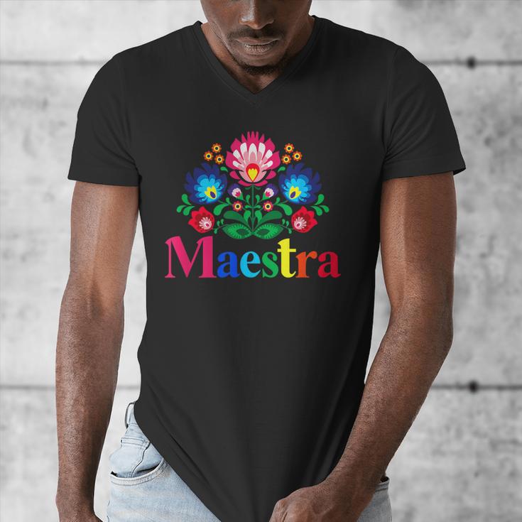 Maestra Proud Spanish Teacher Bilingual Teacher Latina Men's V-Neck T-Shirt, funny design Maestra Proud Spanish Teacher Bilingual Teacher Latina Men's V-Neck T-Shirt, funny design
