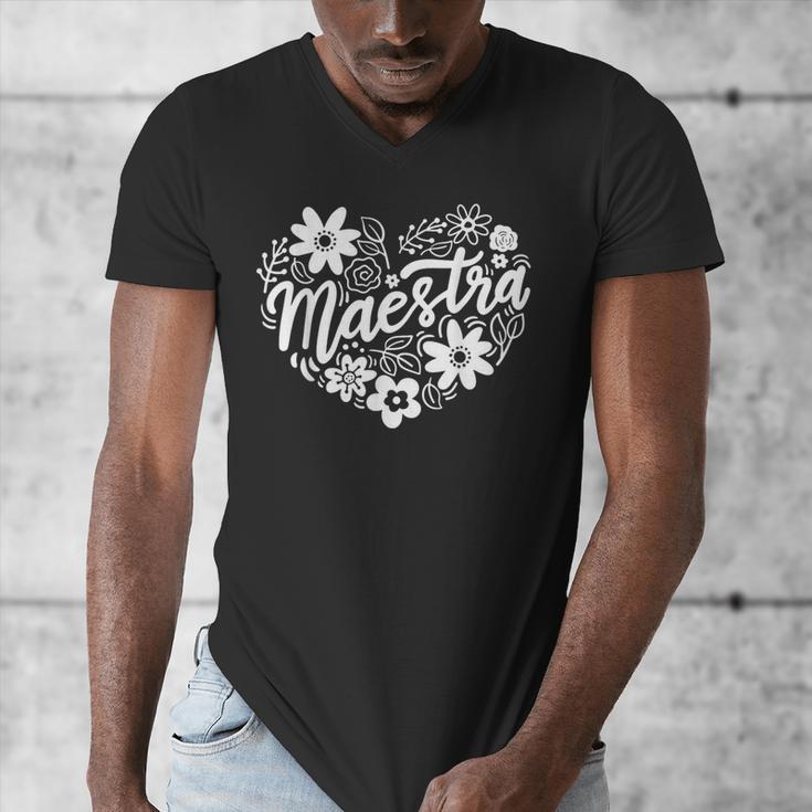 Maestra Spanish Teacher Men's V-Neck T-Shirt, funny design Maestra Spanish Teacher Men's V-Neck T-Shirt, funny design