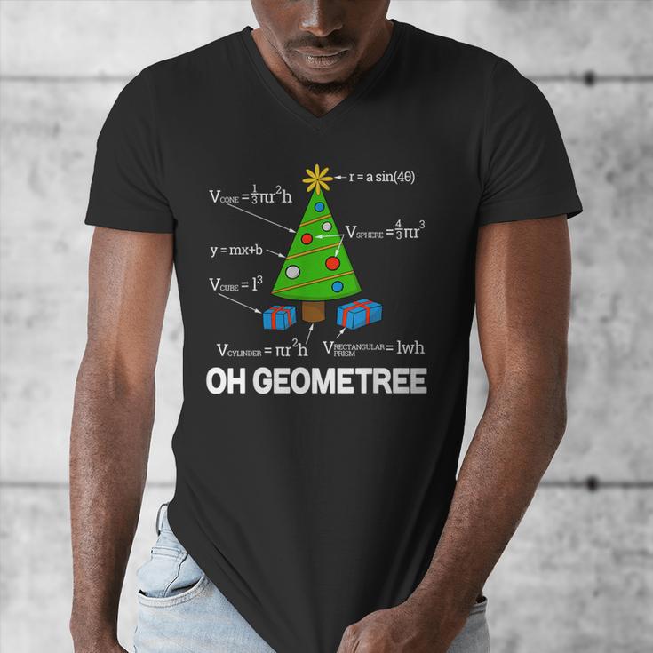 Math Geometry Christmas Tree Geometree Teacher Men's V-Neck T-Shirt, funny design Math Geometry Christmas Tree Geometree Teacher Men's V-Neck T-Shirt, funny design