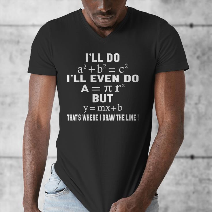Math Teacher Joke Men Women Fun Best Math Quotes Math Men's V-Neck T-Shirt, funny design