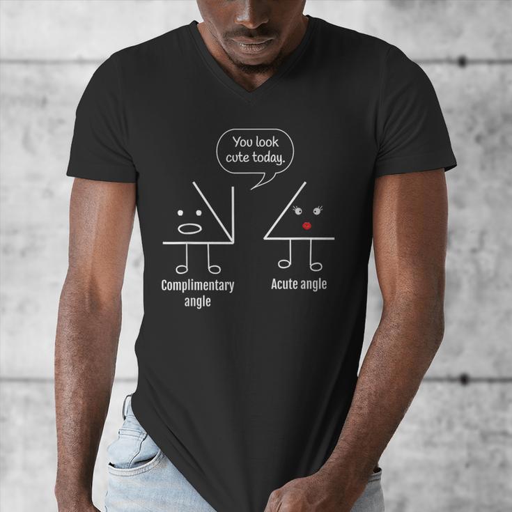 Math Teacher Tee Complimentary Acute Angle T-Shirt Men's V-Neck T-Shirt, funny design Math Teacher Tee Complimentary Acute Angle T-Shirt Men's V-Neck T-Shirt, funny design