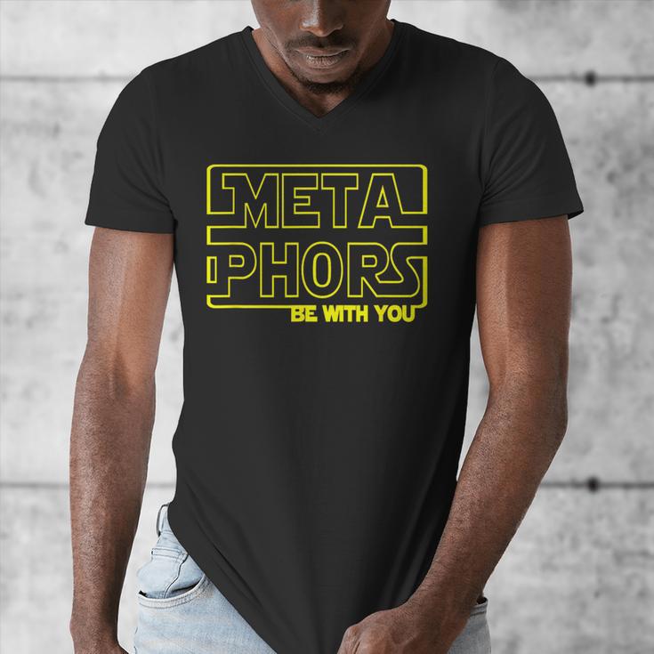 Metaphors Be With You English Teacher Shirts T-Shirt Men's V-Neck T-Shirt, English Teacher Gifts, funny design