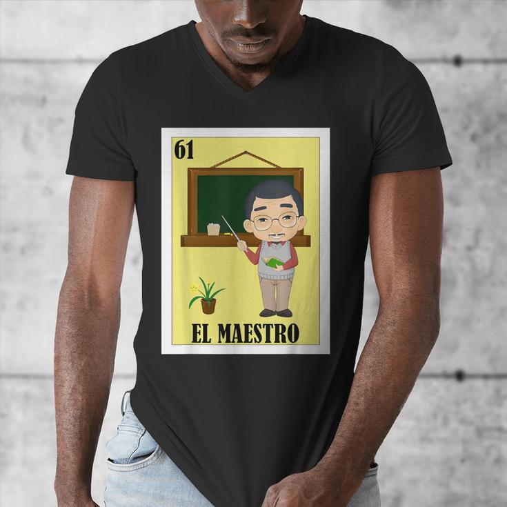Mexican For Teachers El Maestro Men's V-Neck T-Shirt, funny design Mexican For Teachers El Maestro Men's V-Neck T-Shirt, funny design