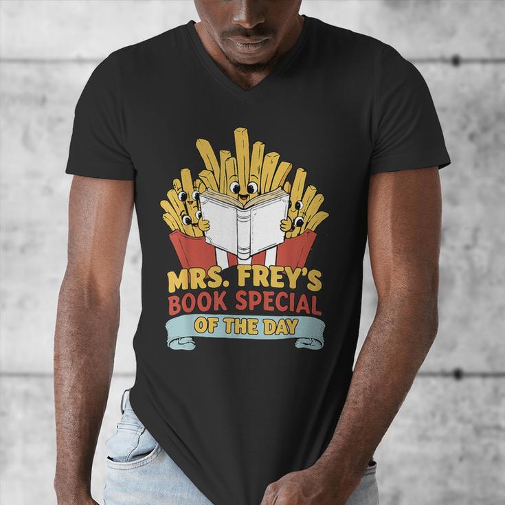 Mrs Frey Book Special Reading Elementary Teacher Men's V-Neck T-Shirt, funny design Mrs Frey Book Special Reading Elementary Teacher Men's V-Neck T-Shirt, funny design