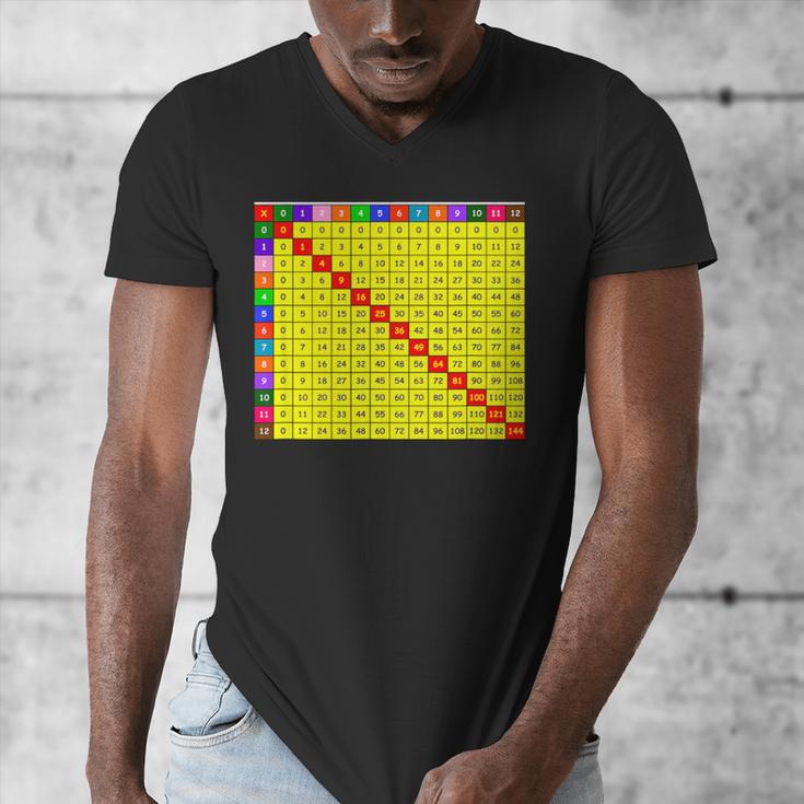 Multiplication Table Chart Math Shirt Teacher Student Outfit For Men Women Girls Kids Men's V-Neck T-Shirt, funny design