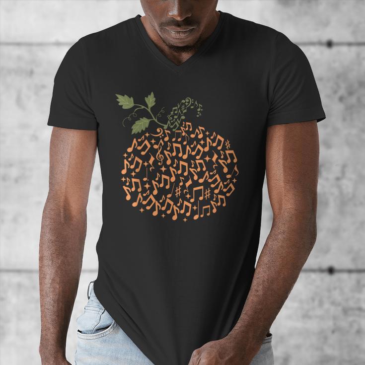 Music Notes Pumpkin Fall Music Teacher Autumn Halloween Men's V-Neck T-Shirt, funny design Music Notes Pumpkin Fall Music Teacher Autumn Halloween Men's V-Neck T-Shirt, funny design