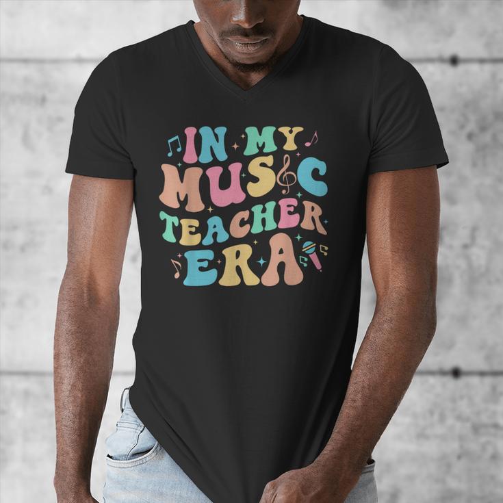In My Music Teacher Era Back To School Squad Music Teacher Men's V-Neck T-Shirt, funny design In My Music Teacher Era Back To School Squad Music Teacher Men's V-Neck T-Shirt, funny design